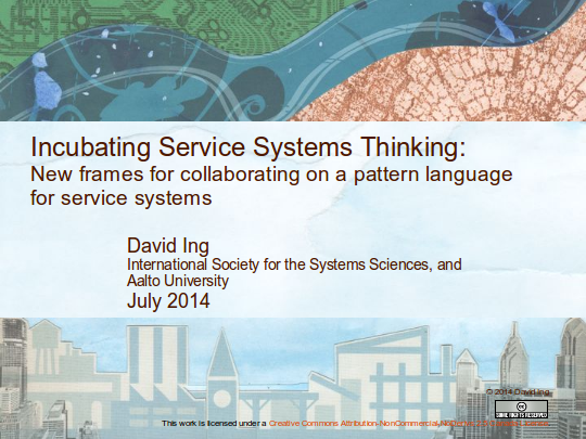 Incubating Service SystemsThinking