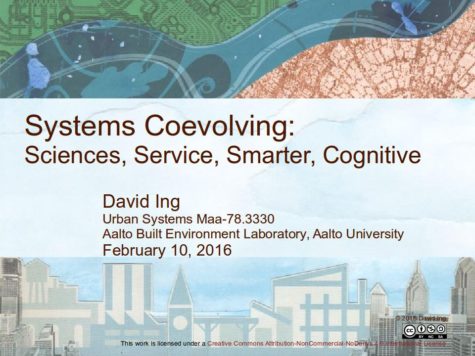 presentation slides for Systems Coevolving: Sciences, Service, Smarter, Cognitive