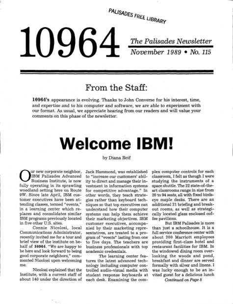 Welcome IBM!