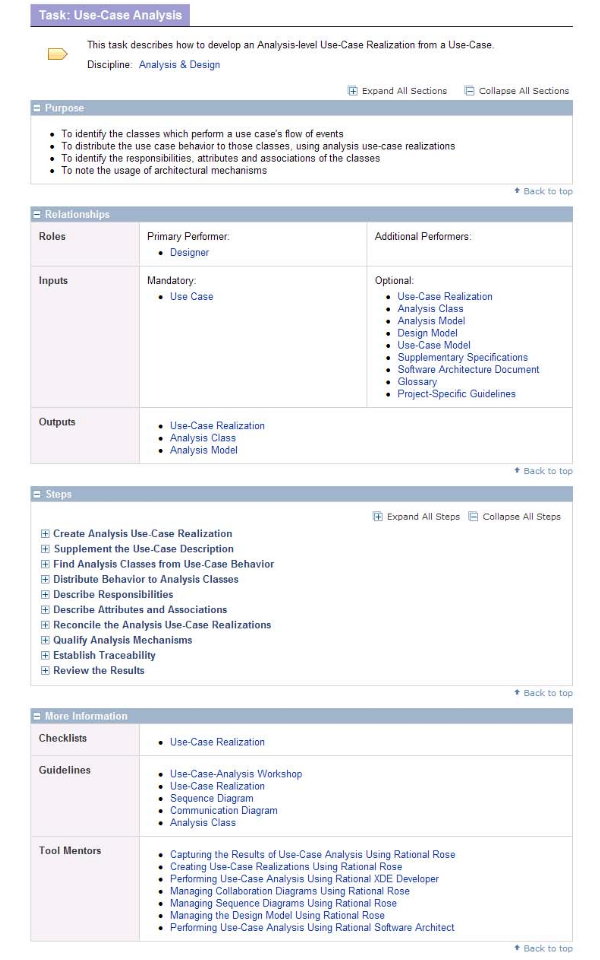 Use Case Analysis in EPF Composer