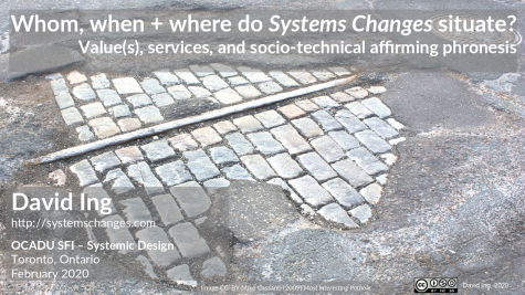Whom, when + where do Systems Changes situated?