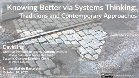 Knowing Better via Systems Thinking:  Traditions and Contemporary Approaches